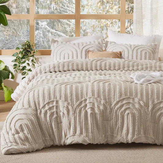 Bohemian Arch Quilt Set, 3-Piece — Includes 1 Ultra-Soft Quilt and 2 Pillow Shams
